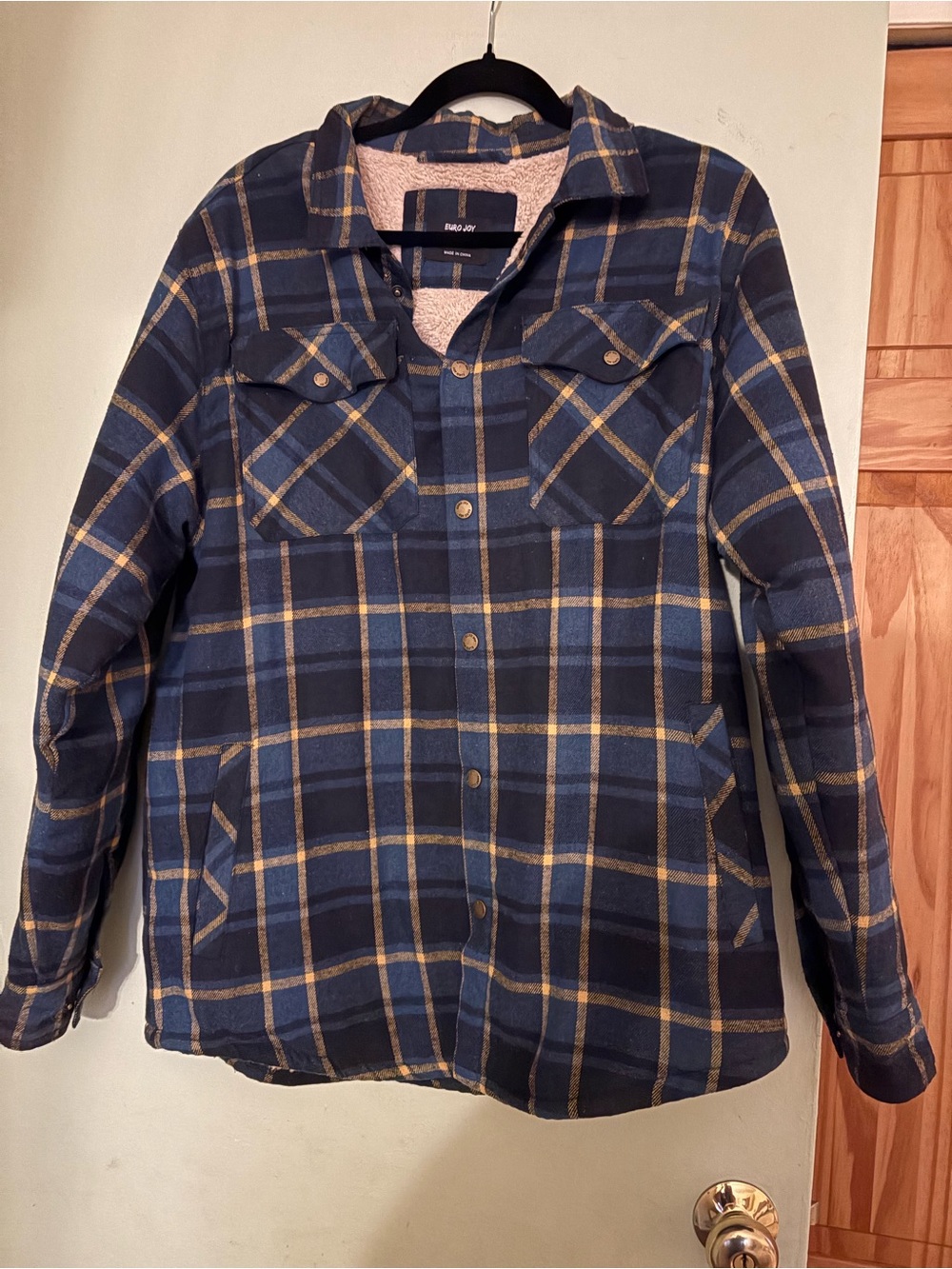 Plaid Sherpa-Lined Shirt Jacket